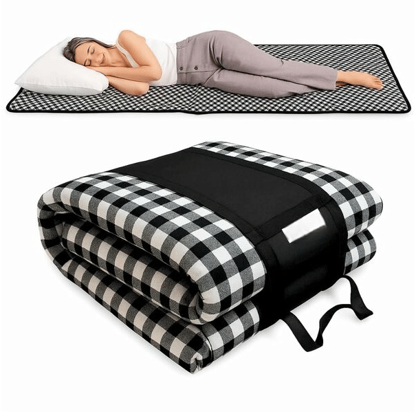 Premium Foldable Mattress for Floor, Portable Soft Foam Slim Mattress (Black, 72"X36"X1")