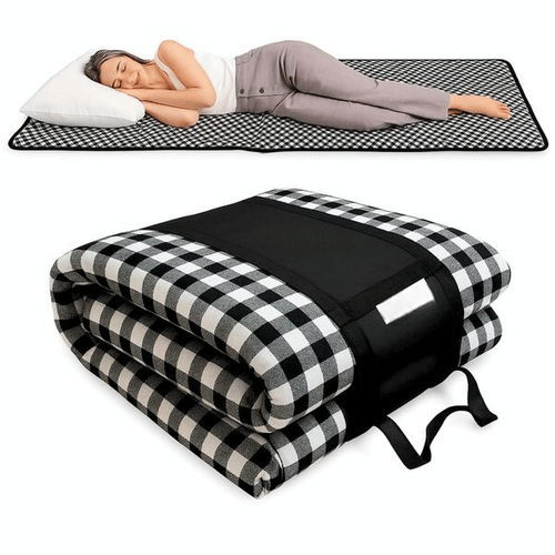 Premium Foldable Mattress for Floor, Portable Soft Foam Slim Mattress (Black, 72"X36"X1")