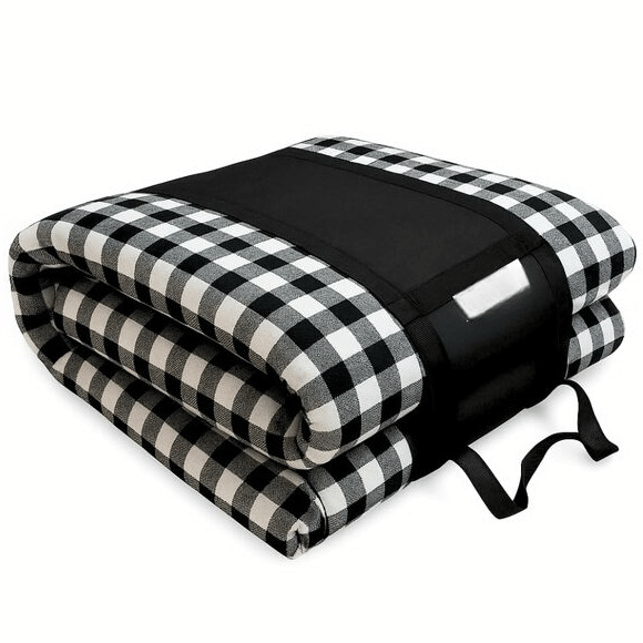 Premium Foldable Mattress for Floor, Portable Soft Foam Slim Mattress (Black, 72"X36"X1") - top_view
