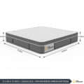 Spring Mattress with Memory Foam Layer | Medium Soft, Bouncy & Zero Partner Disturbance (72x72x10) - front_view