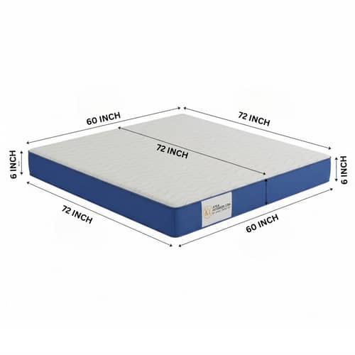 Queen Size Orthopedic Mattress (72x60x6 Inch) | Medium-Firm Feel, PainRelease Technology & Spine Support