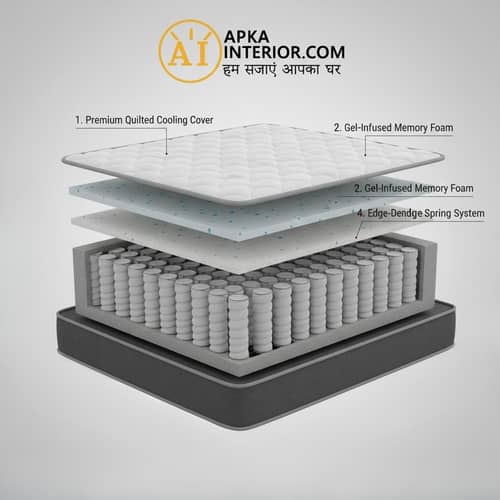 Single Size Pocket Spring Mattress with Memory Foam Layer | Medium Soft, Bouncy & Zero Partner Disturbance (72x36x6)