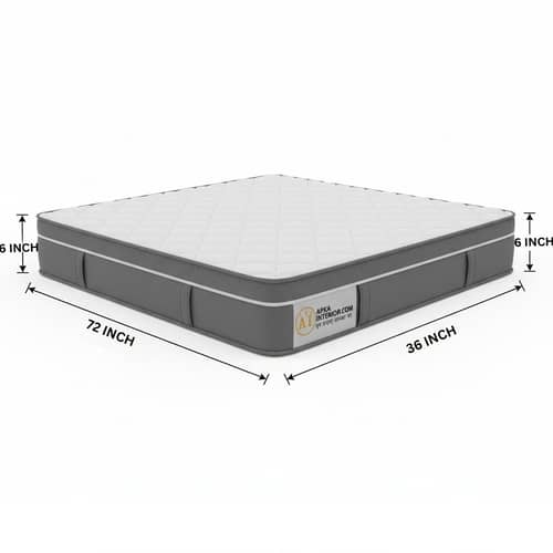 Single Size Pocket Spring Mattress with Memory Foam Layer | Medium Soft, Bouncy & Zero Partner Disturbance (72x36x6)