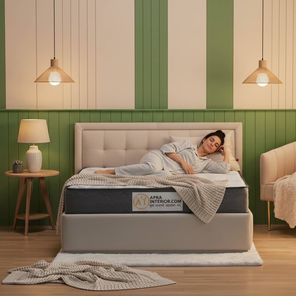 King Size Pocket Spring Mattress with Memory Foam Layer | Medium Soft, Bouncy & Zero Partner Disturbance (72x72x8)