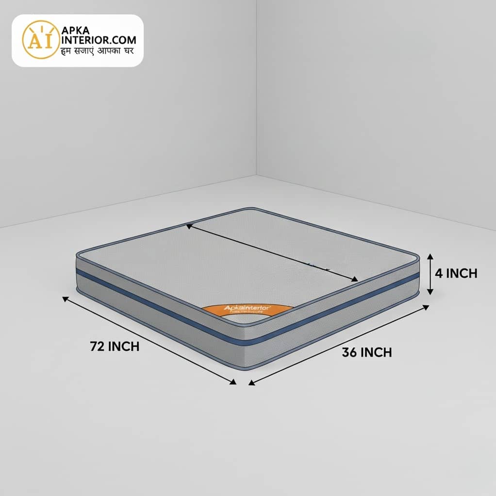 Acupressure Orthopedic Mattress (72x36x4 Inch) | Therapeutic Pressure Point Relief, Improved Blood Circulation & High-Density Support Foam