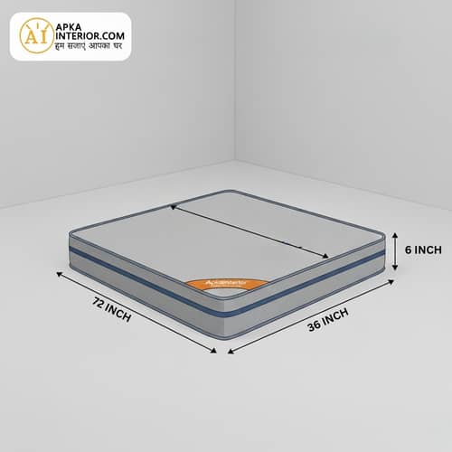 Acupressure Orthopedic Mattress (72x36x6 Inch) | Therapeutic Pressure Point Relief, Improved Blood Circulation & High-Density Support Foam