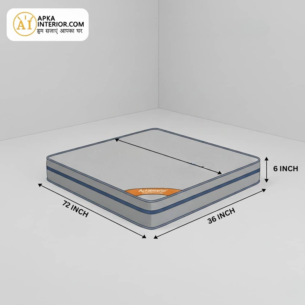 Acupressure Orthopedic Mattress (72x36x6 Inch) | Therapeutic Pressure Point Relief, Improved Blood Circulation & High-Density Support Foam