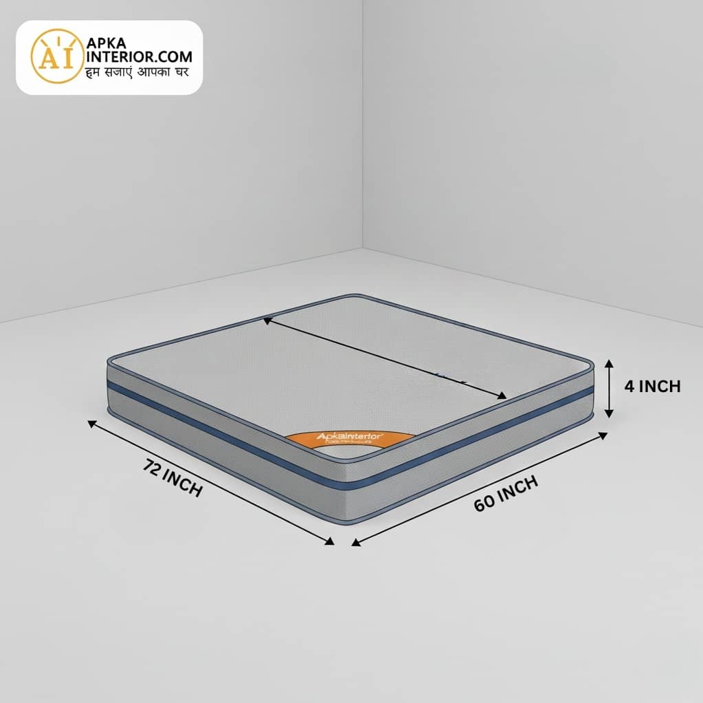 Acupressure Orthopedic Mattress (72x60x4 Inch) | Therapeutic Pressure Point Relief, Improved Blood Circulation & High-Density Support Foam