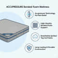 Acupressure Orthopedic Mattress (72x60x6 Inch) | Therapeutic Pressure Point Relief, Improved Blood Circulation & High-Density Support Foam - rear_view