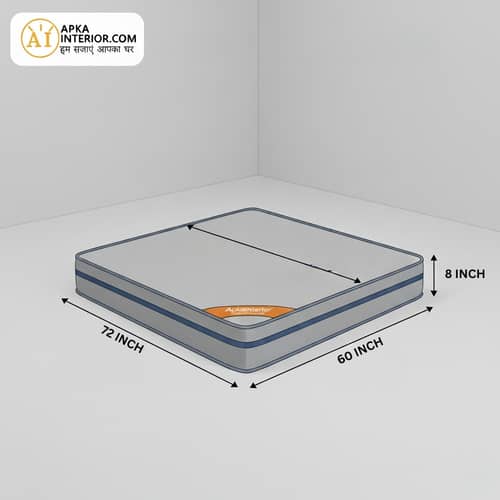 Acupressure Orthopedic Mattress (72x60x8 Inch) | Therapeutic Pressure Point Relief, Improved Blood Circulation & High-Density Support Foam