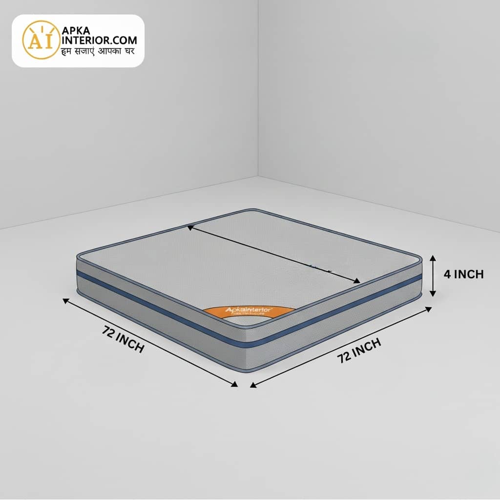 Acupressure Orthopedic Mattress (72x72x4 Inch) | Therapeutic Pressure Point Relief, Improved Blood Circulation & High-Density Support Foam