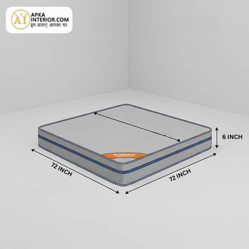 Acupressure Orthopedic Mattress (72x72x6 Inch) | Therapeutic Pressure Point Relief, Improved Blood Circulation & High-Density Support Foam