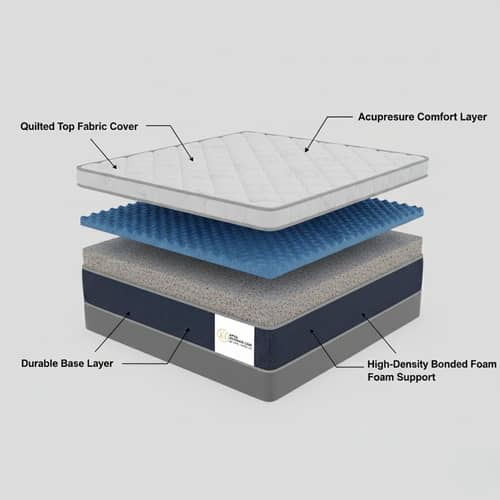 Acupressure Orthopedic Mattress (72x72x8 Inch) | Therapeutic Pressure Point Relief, Improved Blood Circulation & High-Density Support Foam