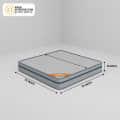 Acupressure Orthopedic Mattress (72x72x8 Inch) | Therapeutic Pressure Point Relief, Improved Blood Circulation & High-Density Support Foam - left_view