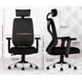 Ergonomic Mesh Executive Office & Home Chair (Black) - front_view