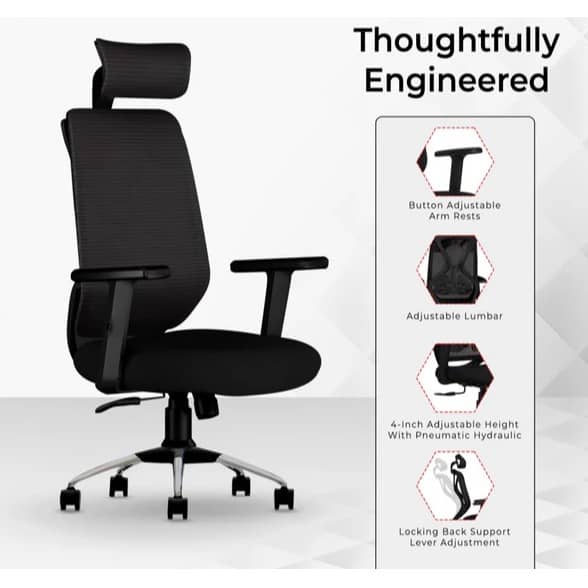 Ergonomic Mesh Executive Office & Home Chair (Black)