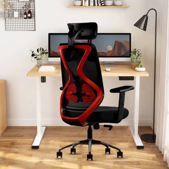 Ergonomic Mesh Executive Office & Home Chair (Red)