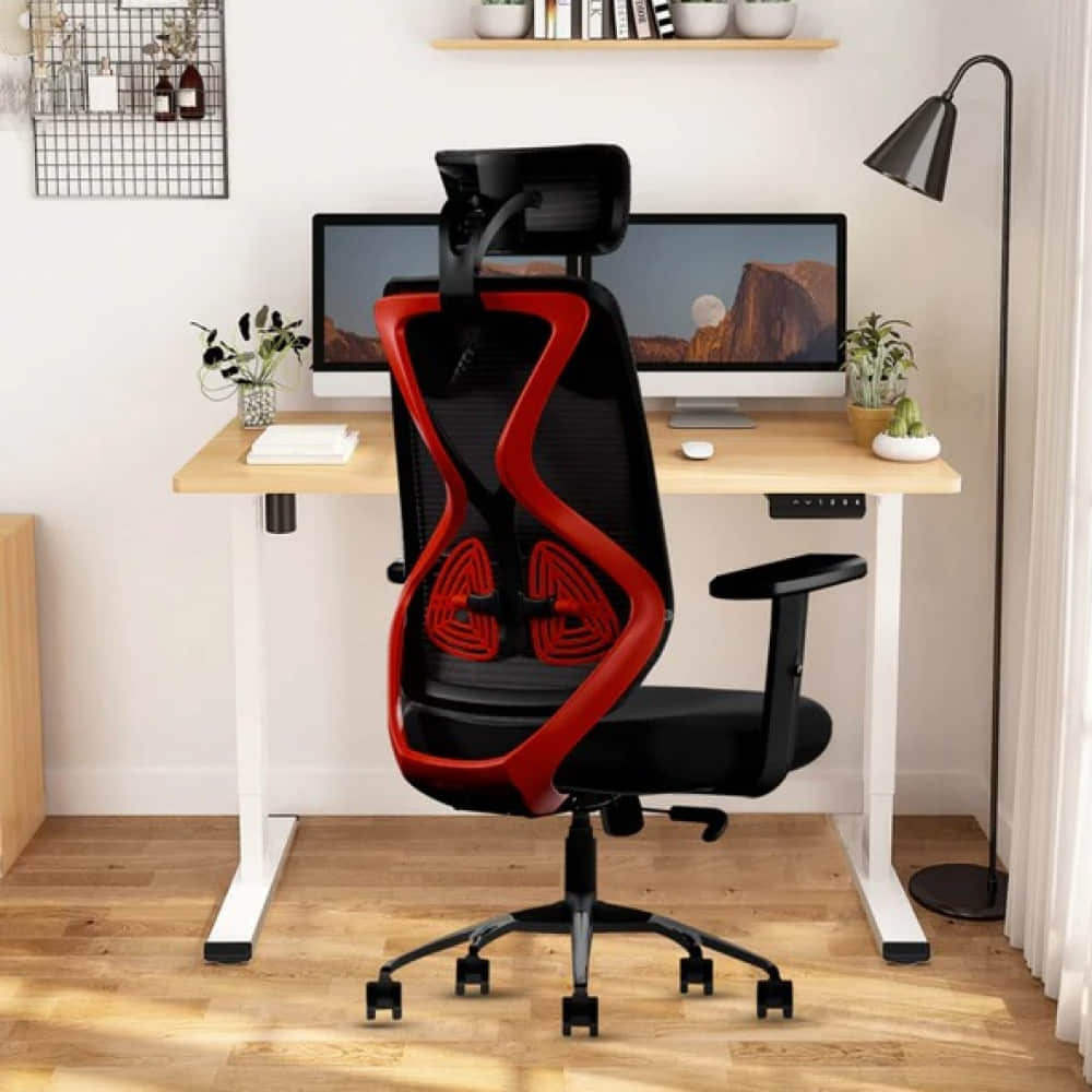 Ergonomic Mesh Executive Office & Home Chair (Red) - photo