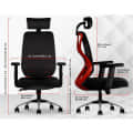 Ergonomic Mesh Executive Office & Home Chair (Red) - front_view