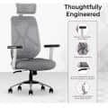 Ergonomic Mesh Executive Office & Home Chair (Grey & White) - top_view