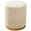 Pouffe for Office Home Decoration & Dressing Table (Set of 2) (15x15x16 Inch) (Cream) - rear_view
