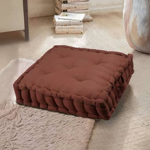 Soft & Comfortable Sitting | Chair Cushion Pad for Sitting (40x40x8cm) (Brown)
