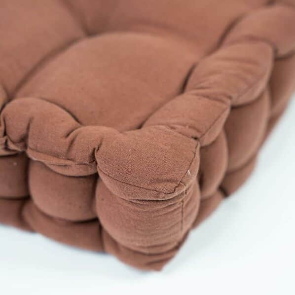 Soft & Comfortable Sitting | Chair Cushion Pad for Sitting (40x40x8cm) (Brown) - rear_view