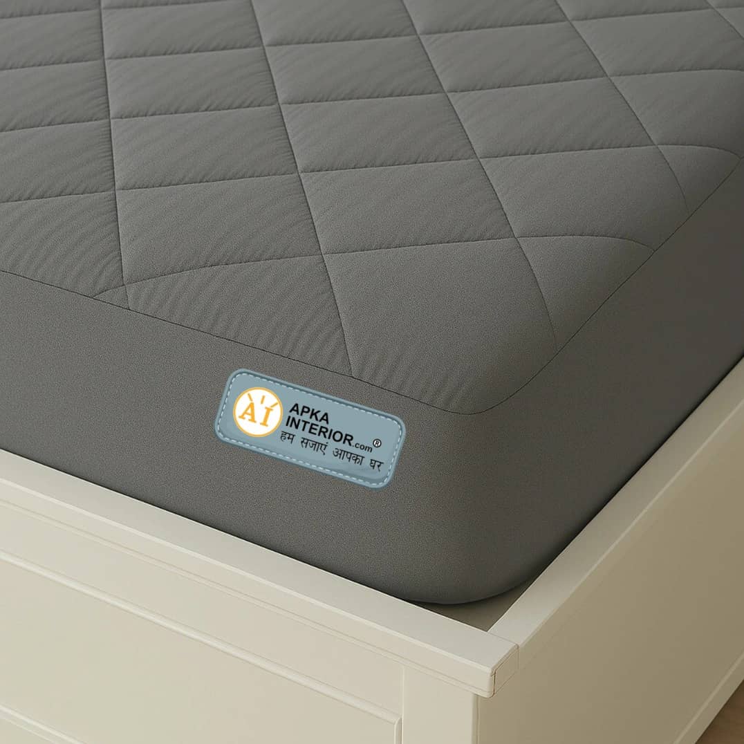 Waterproof Mattress Protector – Single Size, Terry Fabric with TPU Lamination (72x60 Inch, Grey)