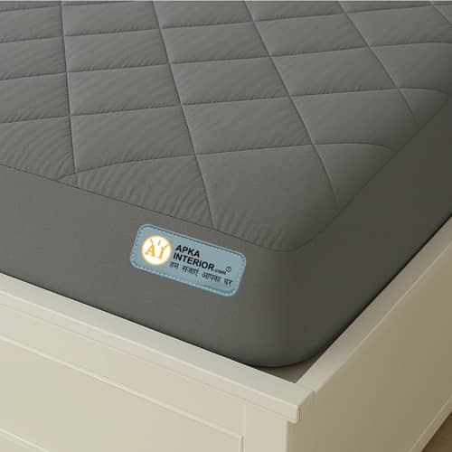Waterproof Mattress Protector – Single Size, Terry Fabric with TPU Lamination (72x72 Inch, Grey)