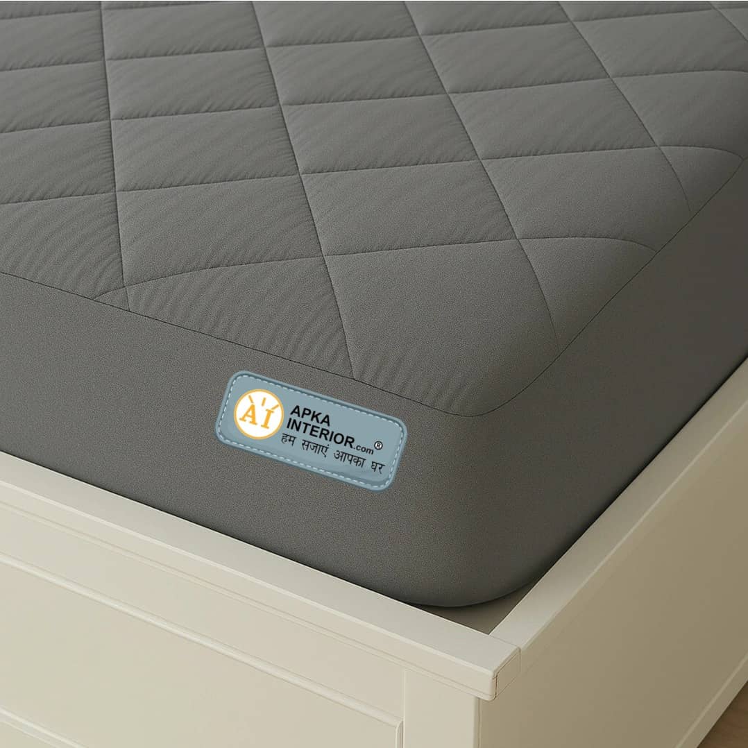 Waterproof Mattress Protector – Single Size, Terry Fabric with TPU Lamination (72x72 Inch, Grey)