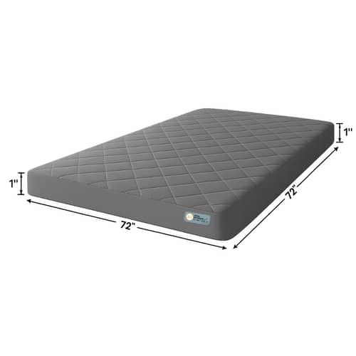 Waterproof Mattress Protector – Single Size, Terry Fabric with TPU Lamination (72x72 Inch, Grey)