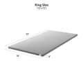 Mattress Topper King Size Softy Foam | Quick Response Foam (72x72x2 Inch) Grey - front_view