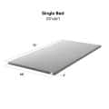 Mattress Topper Single Size Softy Foam | Quick Response Foam (72x36x2 Inch) Grey - front_view