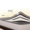 Mattress Topper Single Size Softy Foam | Quick Response Foam (72x36x2 Inch) Grey - top_view