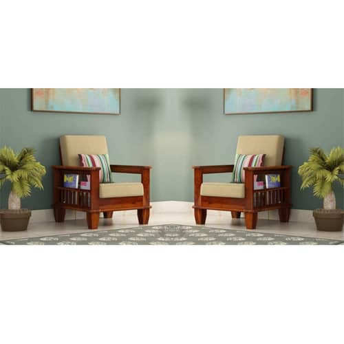 Wooden Single Seater Sofa (Set of 2)