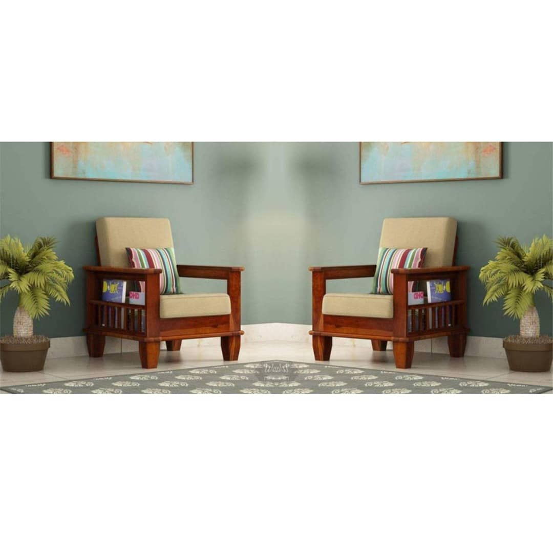 Wooden Single Seater Sofa (Set of 2)