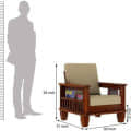 Wooden Single Seater Sofa (Set of 2) - top_view