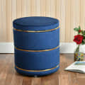 Pouffe for Office Home Decoration & Dressing Table (16x16x18 Inch) (Royal Blue) - photo
