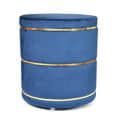 Pouffe for Office Home Decoration & Dressing Table (16x16x18 Inch) (Royal Blue) - rear_view