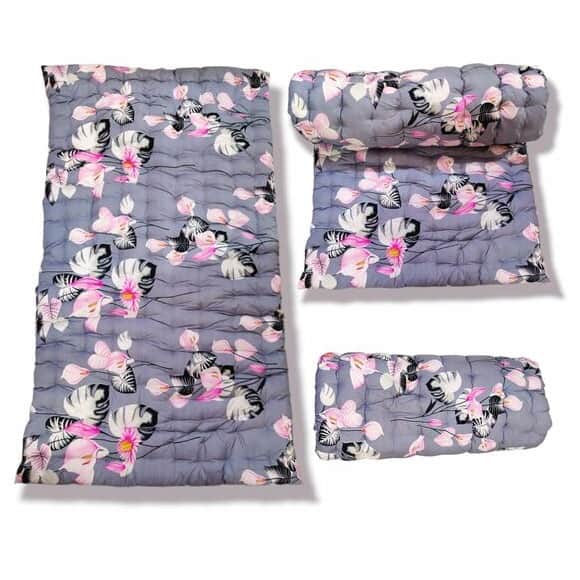 Soft Cotton Quilt Mattress Foldable Movable Single Firm Mattress (6 ft x 3 ft or 72 x 36 Inches) - top_view