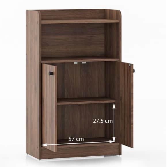 Engineered Wood Bookshelf In Classic (Walnut) (39x24x12) Inch - top_view