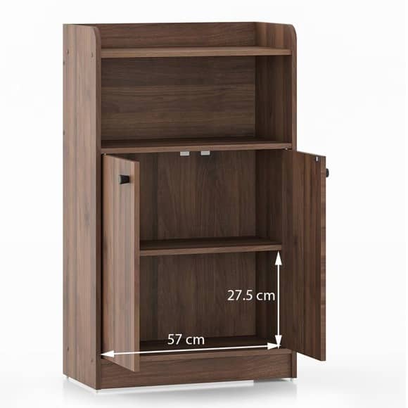 Engineered Wood Bookshelf In Classic (Walnut) (39x24x12) Inch