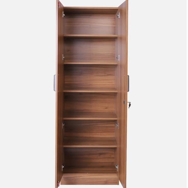 2 Door Wardrobe In Walnut Finish (72x24x13) Inch