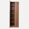 2 Door Wardrobe In Walnut Finish (72x24x13) Inch - rear_view