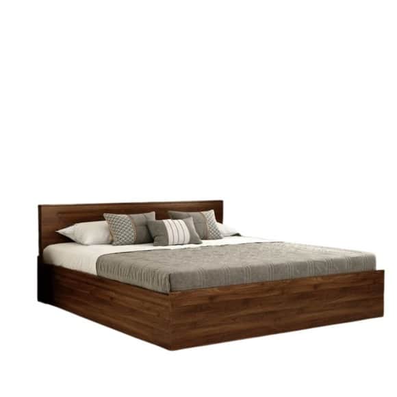 Morzo Bed with Box Storage (Queen Size) (82x62x14) Inch - rear_view