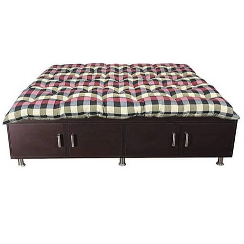 King-Size Cotton Quilt Mattress | Multicolor Soft Double Bed Gadda 6X6 Ft Comfort - (72X72X2) Inch