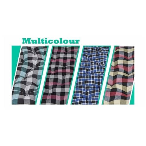 King-Size Cotton Quilt Mattress | Multicolor Soft Double Bed Gadda 6X6 Ft Comfort - (72X72X2) Inch