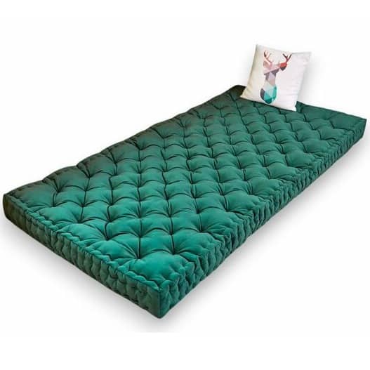 Cotton Floor Mattress, 4 inch Thick Tufted Cushion, Foldable, Rollable Light Weight Cotton (72 x 30 inch )