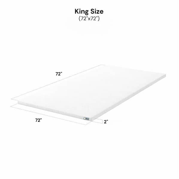 Mattress Topper King Size Softy Foam | Quick Response Foam (72x72x2 Inch) White
