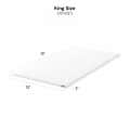 Mattress Topper King Size Softy Foam | Quick Response Foam (72x72x2 Inch) White - front_view